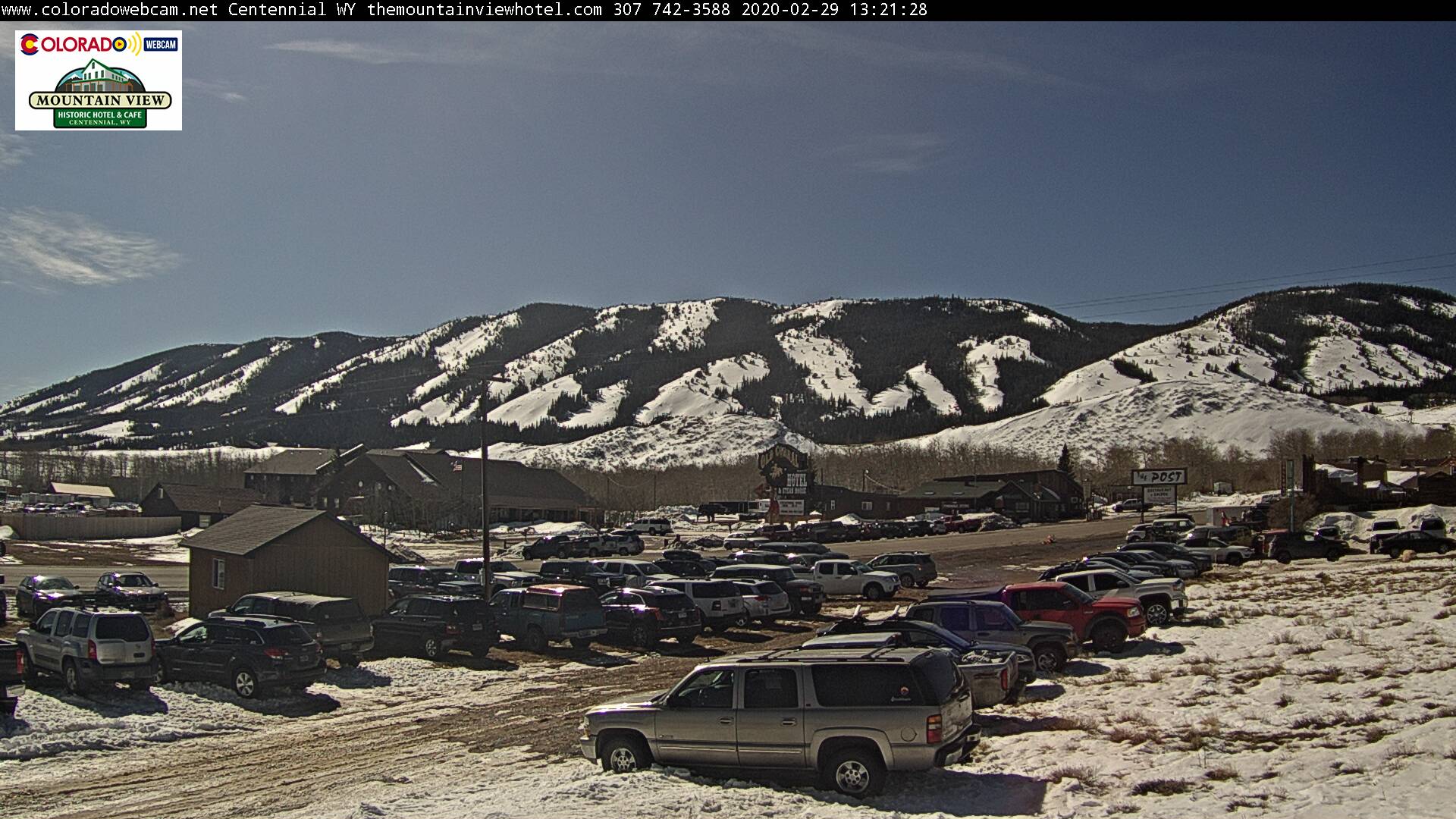 Centennial WY Mountain View Hotel & Cafe HWY 130 cam Colorado cam